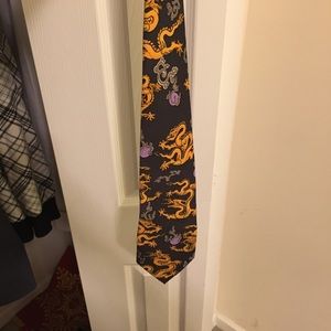 Dragon Tie and Purple Stripes Tie